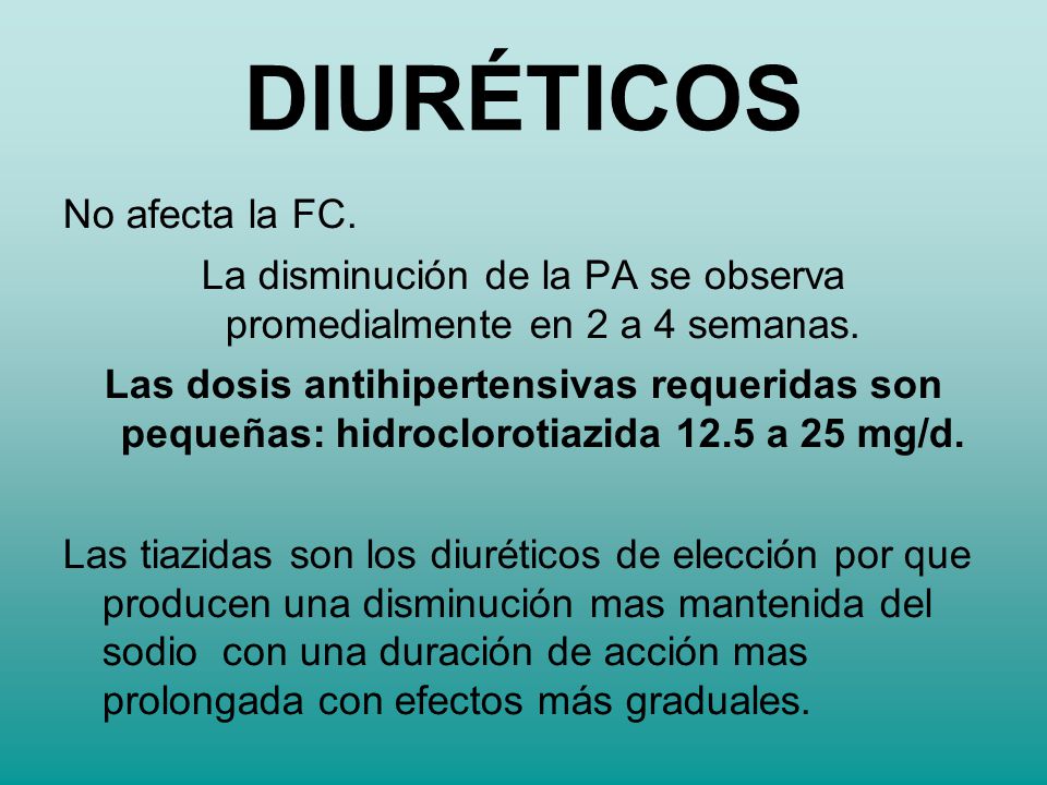 los diuréticos tiazídicos causan impotencia